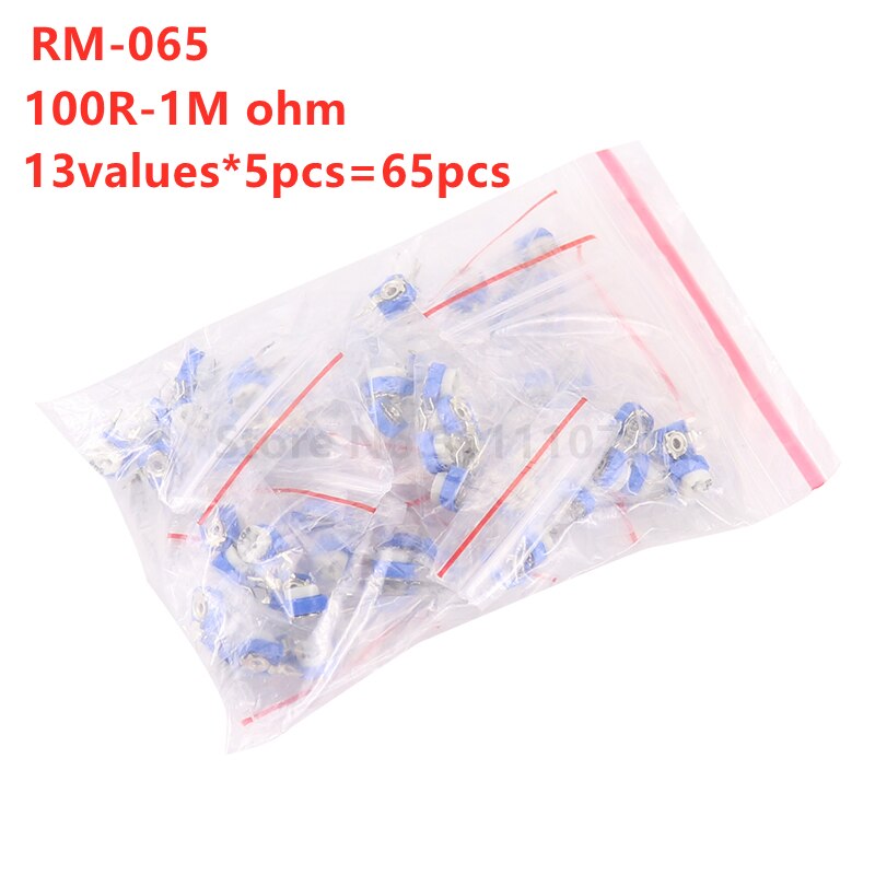 Kit Resistenze RM065 Trimmer Orizzontale WH06-2 100 Ohm - 1M | Lotto 10 Pz