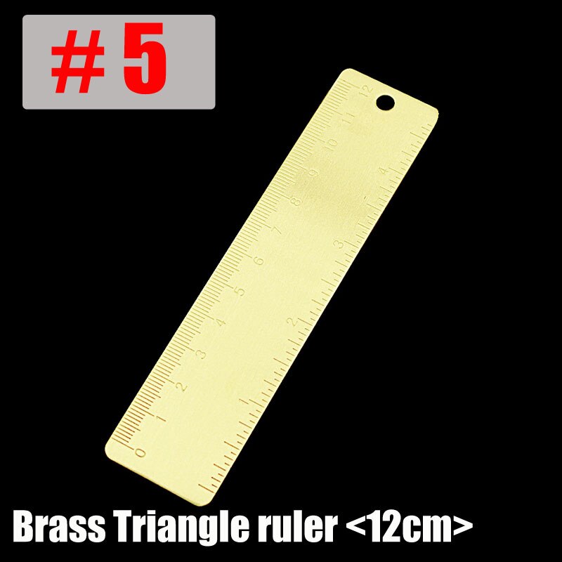 Millimeter / Inches Double Scale Vernier Caliper Ruler Brass Copper Ruler Precision Measuring Instrument DIY Sewing Leather Tool: NO.5