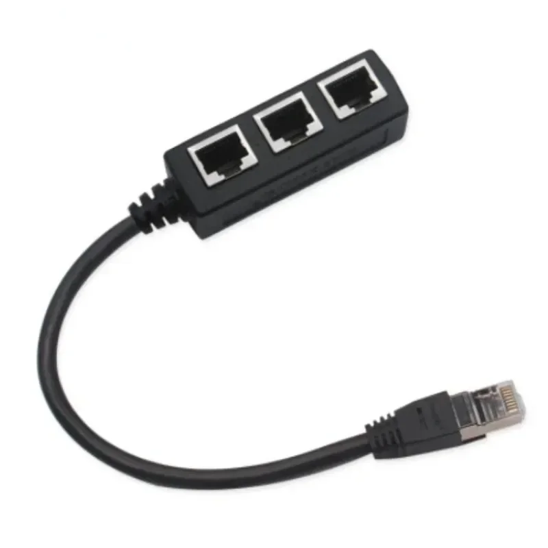 Rj45 ethernet-splitterkabel 1 hane  to 3 hona ethernet-splitter för cat 5 cat 6 ethernet-uttag kontaktadapter