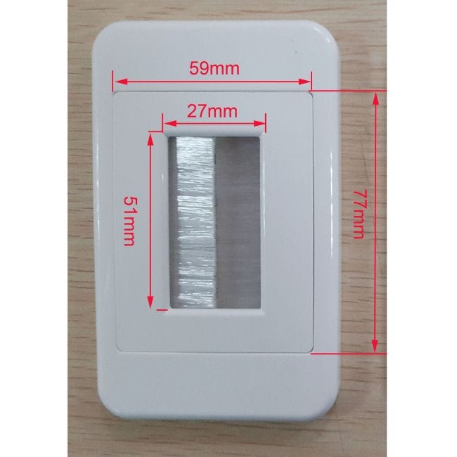 Brush Flush Wall Plate In-Wall Cable Management