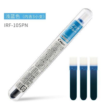 SPN-20F de pluma estilográfica japonesa para niños, 1 unidad, papelería para estudiantes, Mini bolsa de tinta intercambiable, Color especial: Clear blue ink