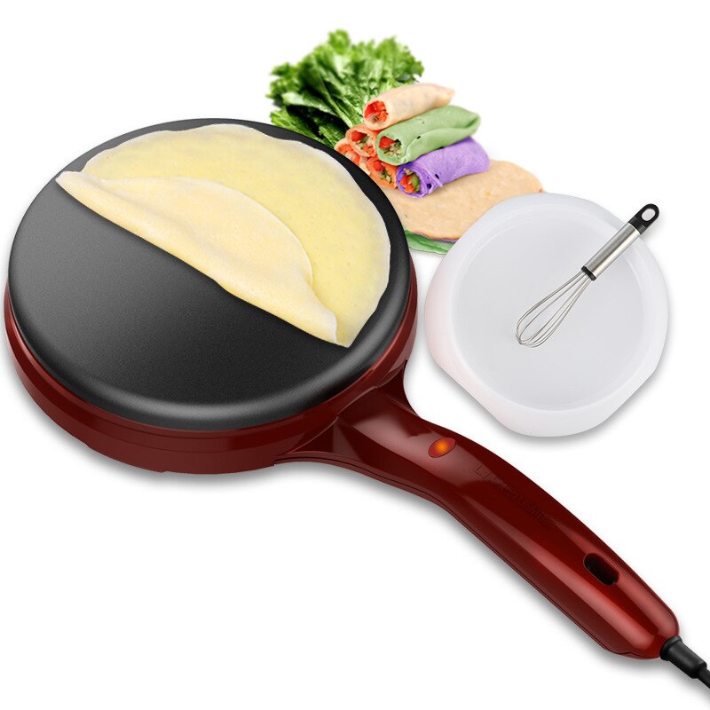 Elektrisk crepe maker pizza pandekage maskine non-stick gitter bagning pan kage maskine spring roll maker køkken madlavning værktøjer: Os