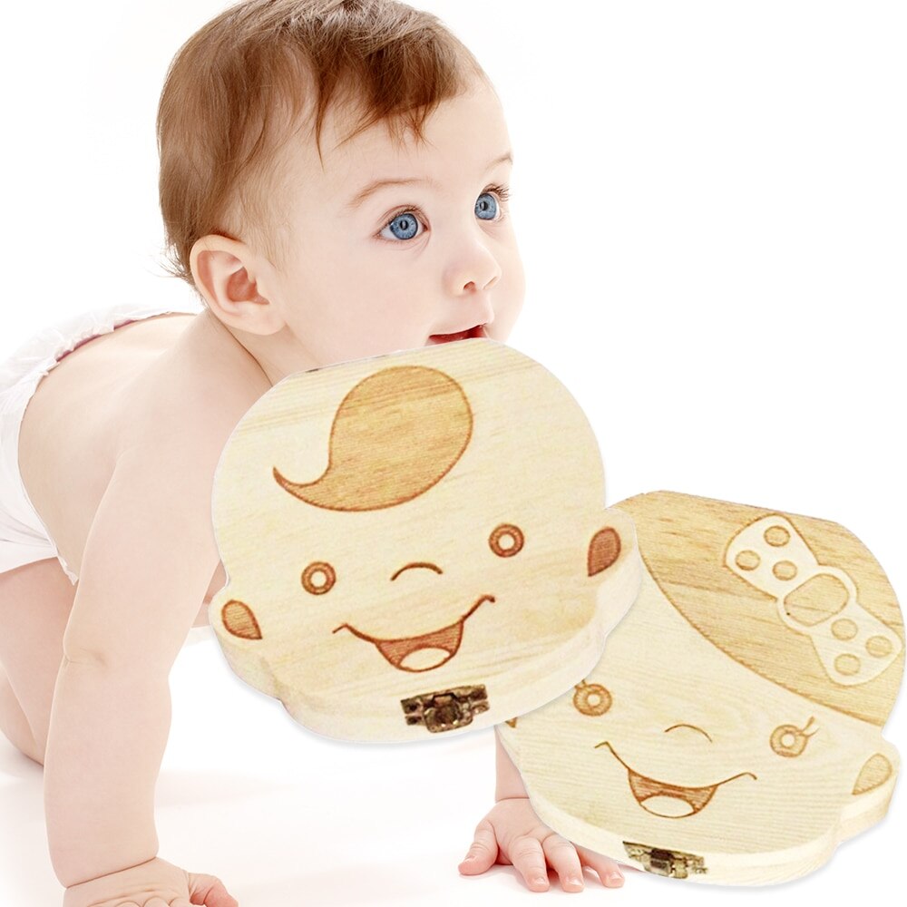 Houten Baby Houten Baby Box Kids Tand Opbergdoos Navelstreng Lanugo Organizer Melk Verzamelen Herinneringen Besparen