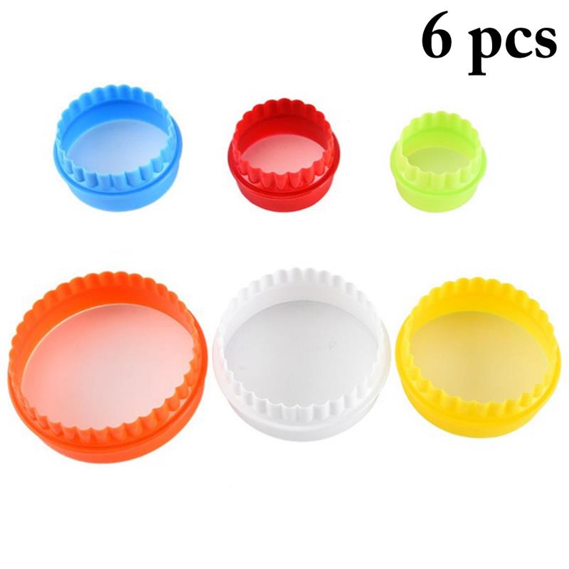 6 Stuks Cookie Cutter Cirkel Cakevorm Plastic Cookie Cutter Mold Voor Bakken Cookie Mallen Fondant Fondant Bakken Accessoires