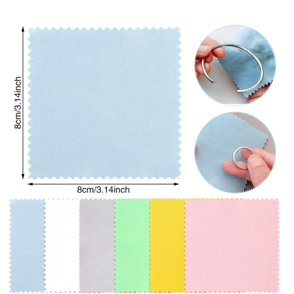 10/50pcs Sterling Silver Cleaning Polishing Cloth Clean Wipe For Jewelry Tool And Equipment Individually Package