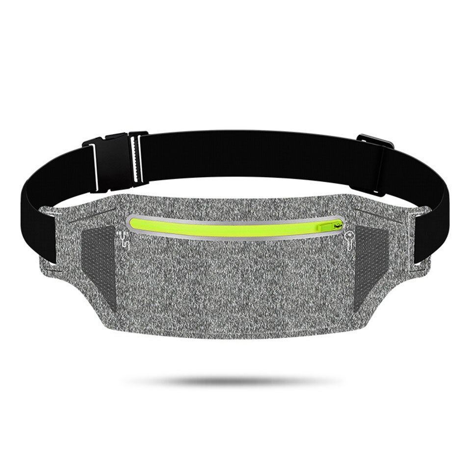 Trail Running Bag Waterproof Running Waist Bag Reflective Fanny Pack Men Women Jogging Marathon Belt bag Gym Fitness Bag: Type A Hemp gray