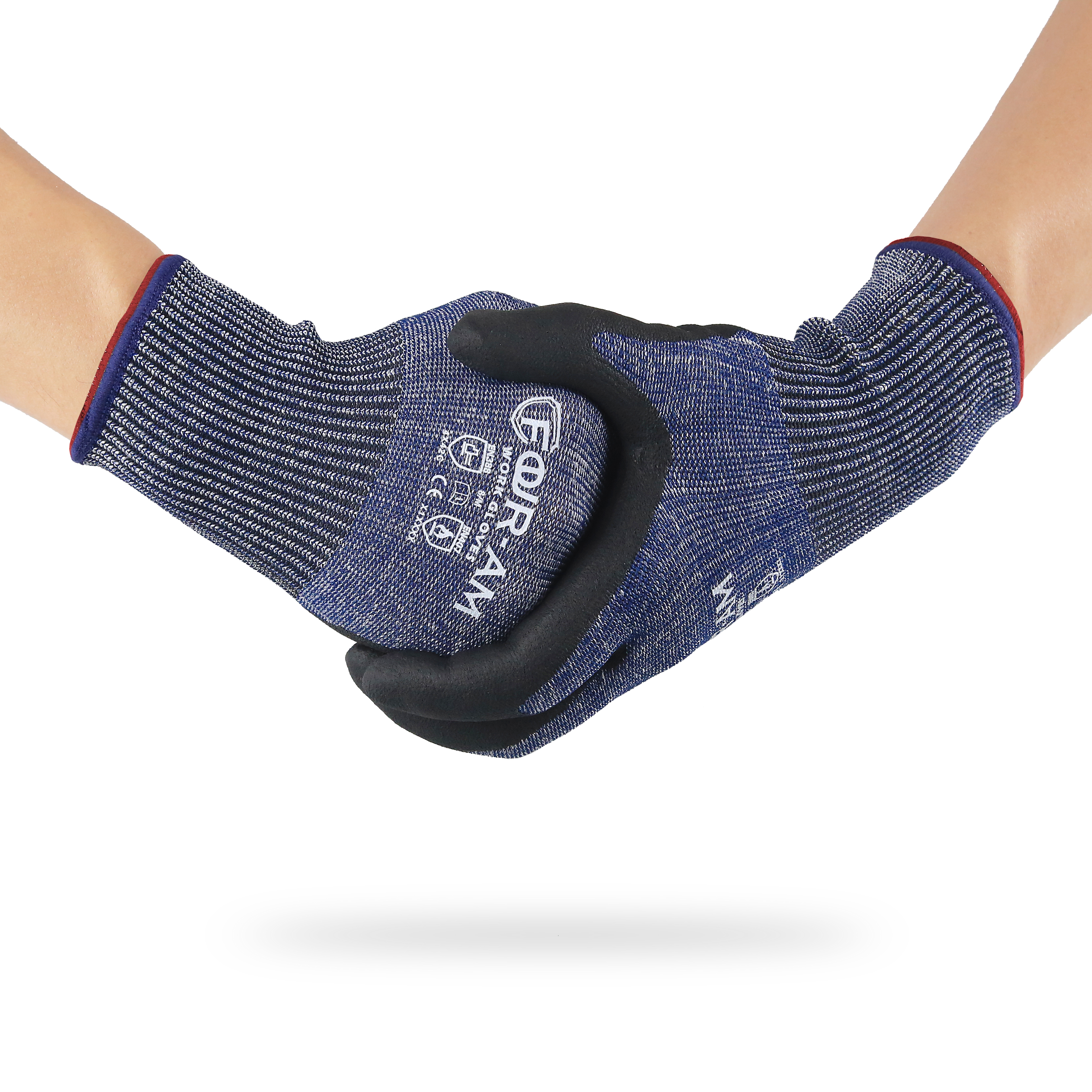 Luvas resistentes ao corte de nível 5, aperto antiderrapante firme, trabalho pesado, durável e respirável, espuma de nitrilo revestida, tela sensível ao toque