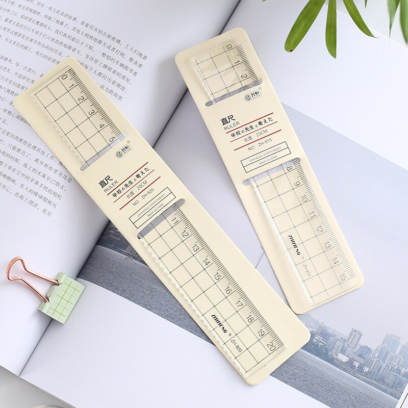 Cute Kawaii Plastic Ruler Transparent Scale Template For Drawing Kids Korean Stationery Office School Supplies