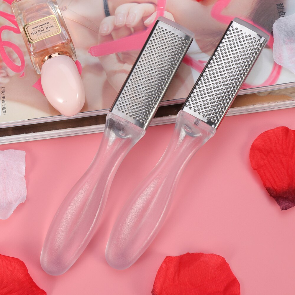 2pcs Stainless Steel Foot Pedicure Rasp File Callus Remover