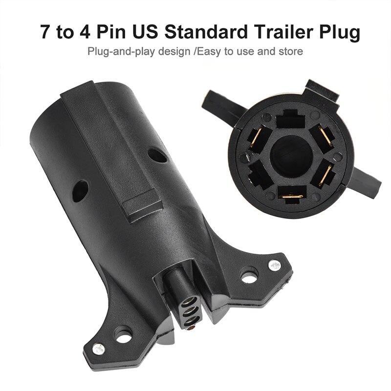 Trailer connection plug circle 7 pin turn 4 pin connector American gauge 12V