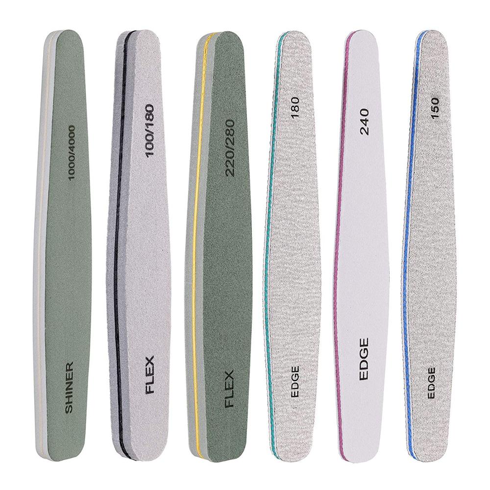 Makartt 6 -delige nagelvijlset, nagelbuffer, nagellak voor acryl gel, vijlen, nagelbuffer, manicure  g0300