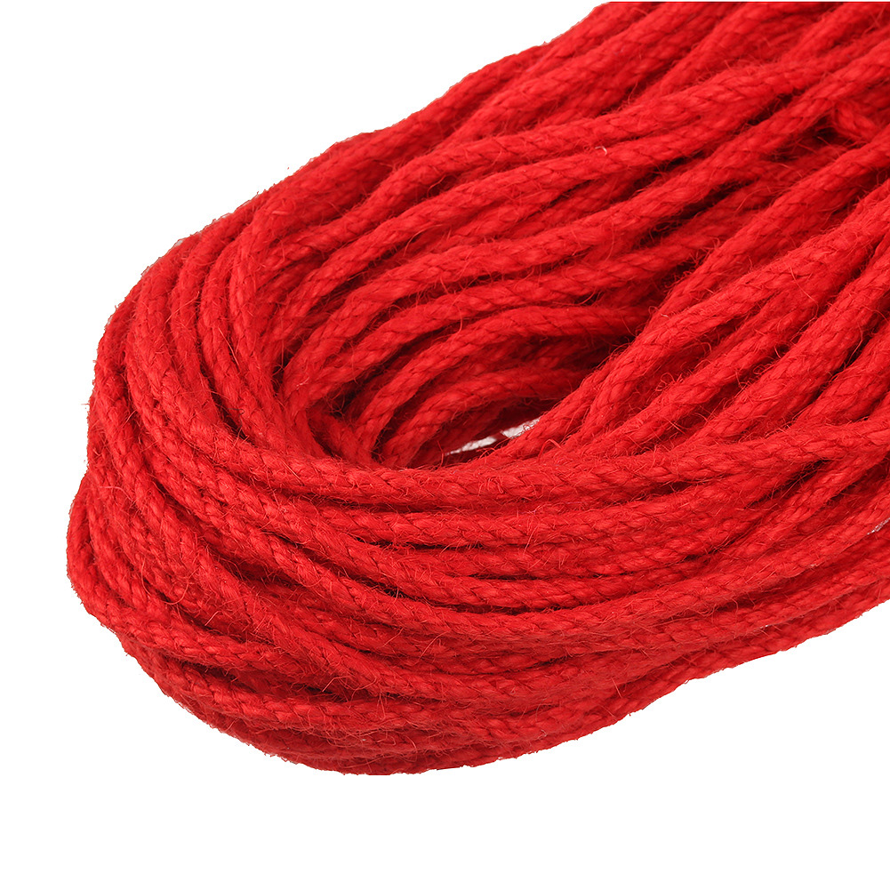 Cuerda de yute Natural de 5mm, cuerda de hilo colorida, cuerdas retorcidas de cáñamo, cuerda de macramé para rascar mascotas, decoración artesanal hecha a mano, 10 yardas: 4 mm / Plata antigua