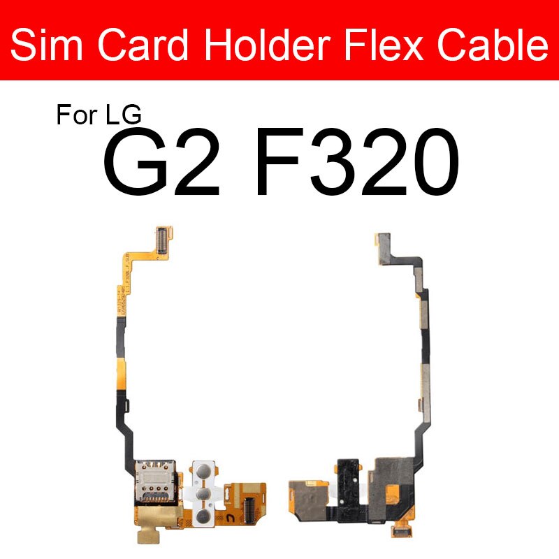 Sim Card Flex Cable For LG G2 F320 G2 Mini G3 F460 G3 Stylus D690 Memory Card Slot Flex Cable Replacement Repair Parts