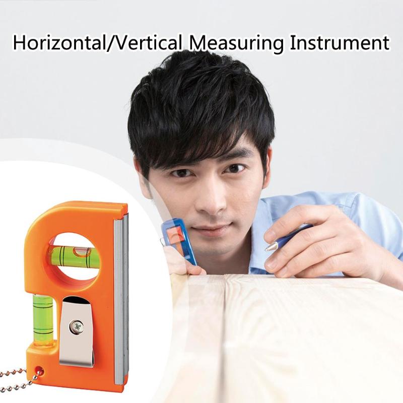 Mini Key Chain Level V Stripe Factory Machinery Level Instrument Tool Two-In-One Horizontal and Vertical Bubble Spirit Leveler