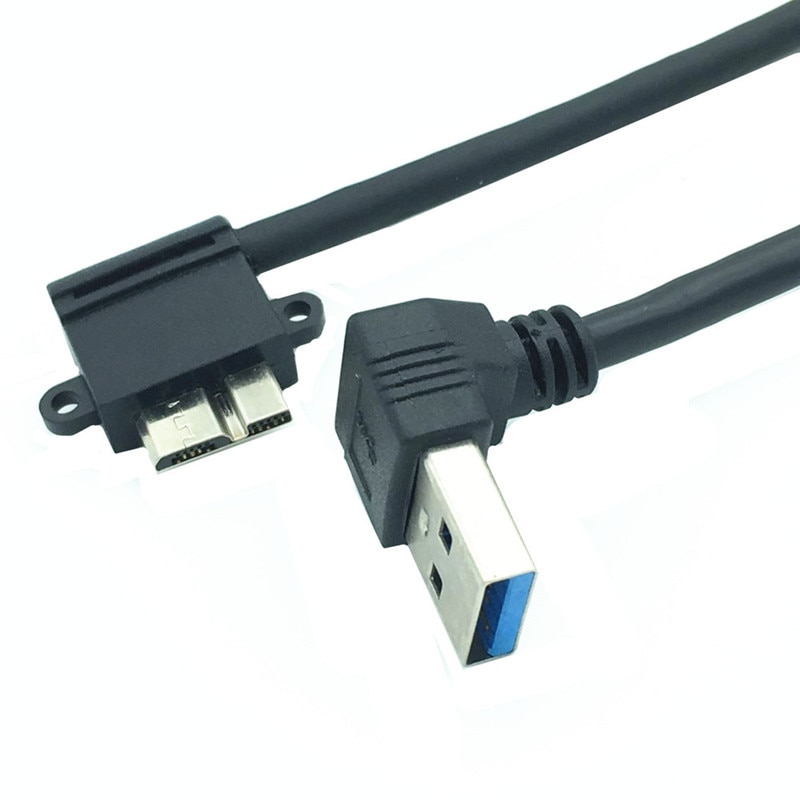 Usb 3.0 a 90 grader op vinkel han til micro b han 10 ben 90 grader venstre vinkel kort data- og ladekabel