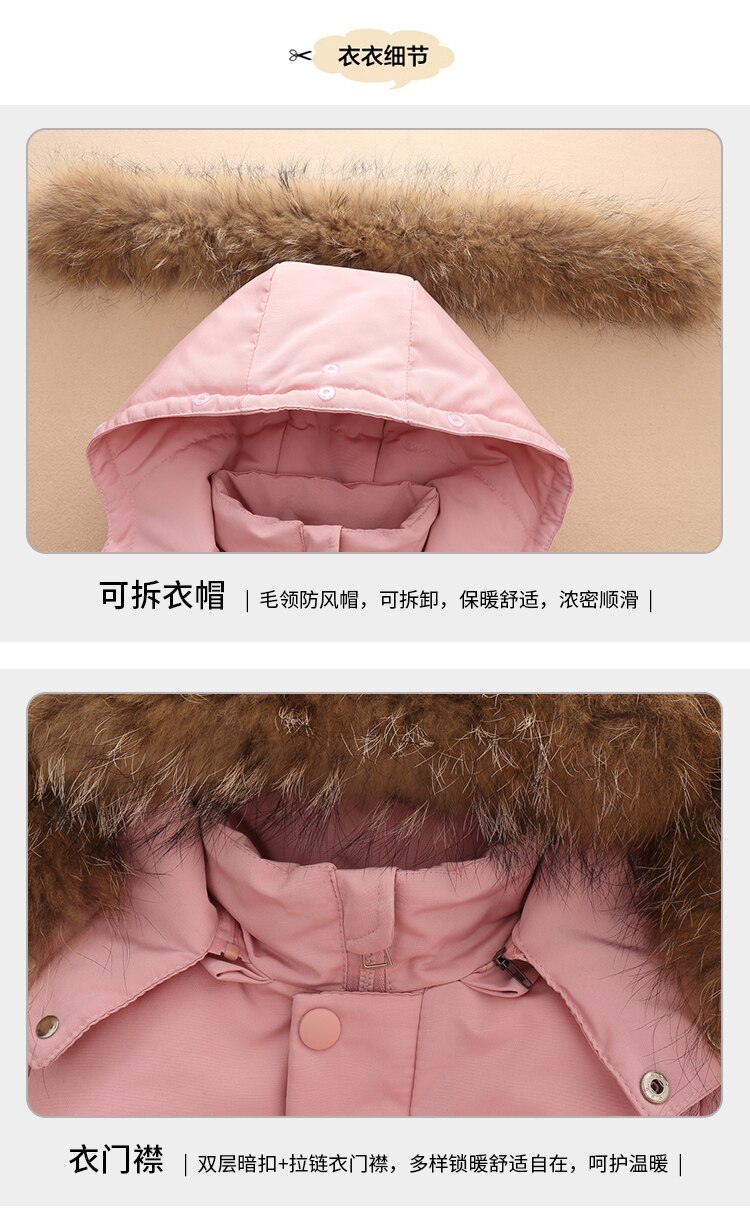 Kinderen Winter Outdoor Kleding Pak Wind En Sneeuw Verdikking Geschikt Voor 3-5 Jaar Oude Baby Meisje winter Jas Mode