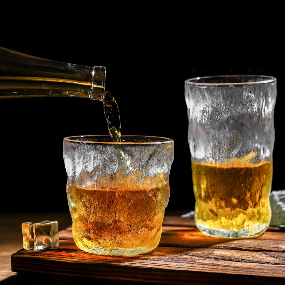 Nordic Heat-Resistant Glass Cup Frosted Coffee Cup Cocktail Wine Whiskey Glass Mug Transparent Milk Beer Cup Drinkware
