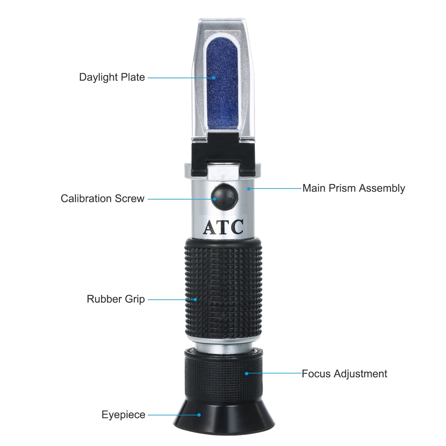 Handheld Alcohol Meter Portable Grape Brix ATC Refractometer Densimeter Optical Beverages Sugar Concentration Tester