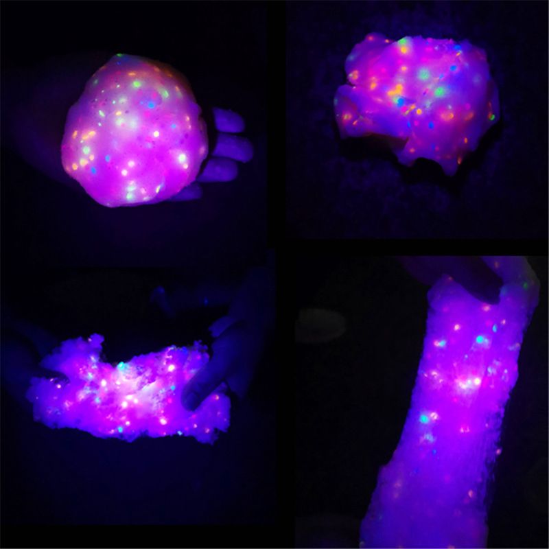 40JC Glow In Dark Star Pluizige Foam Slime Klei Bal Levert Charms Slime Cloud Craft Antistress Kinderen Speelgoed