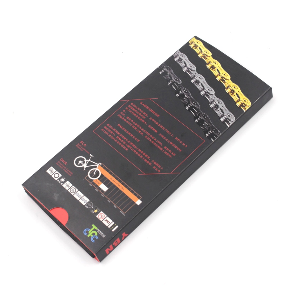 YBN 11 Speed Bicycle Chain SLA H11-TIG Gold Titanium coating MTB Road Bike Chain for SRAM/Campanolo System