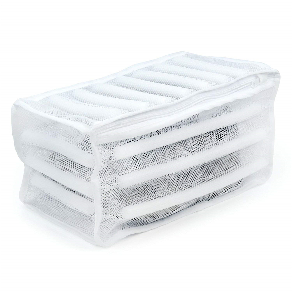 White Padded Laundry Net Wash Bag For Protecting Trainers And Shoes In The Washing Machine Shoes Washing And Drying Bag
