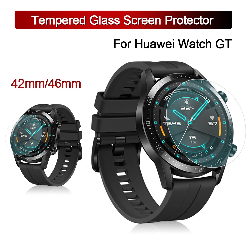 3 Pcs/5 Pcs Gehard Glas Op Voor Huawei Horloge Gt 42 Mm/46 Mm Beschermende Glas Screen protector Bubble Gratis Anti-Kras 9 H Glas