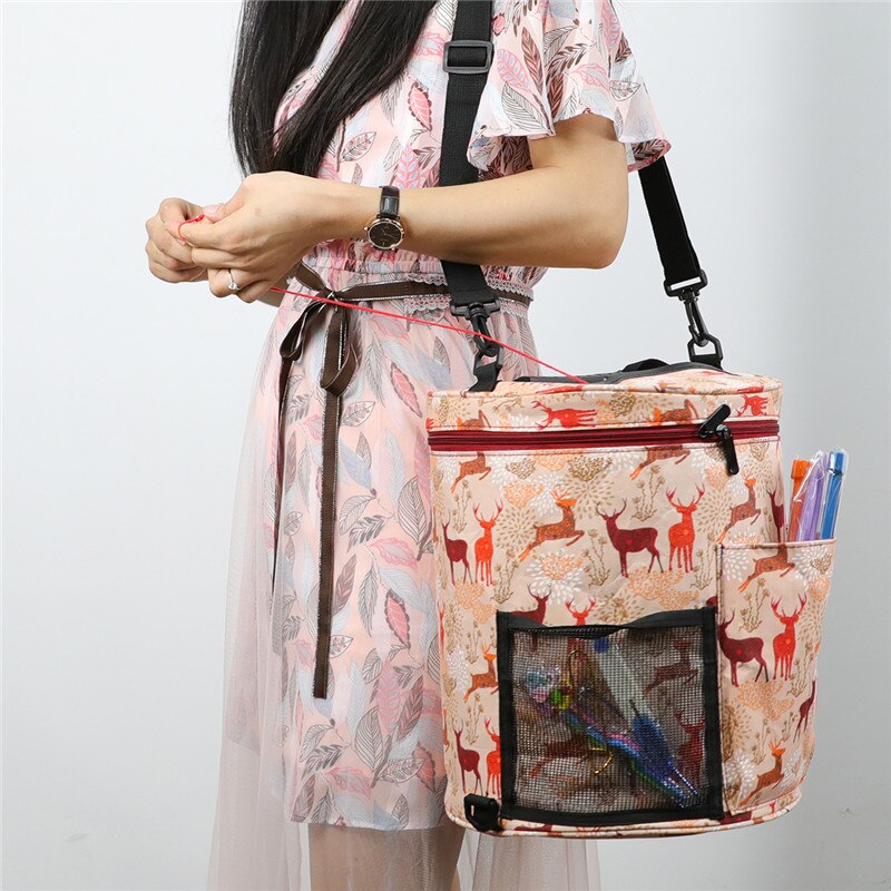 Sac de rangement de 17 Styles | Sac à tricoter, Crochet ménager, Crochet de laine, organisateur de laine de fil, Kit de couture, sac fourre-tout de tricot de fils avec sangle