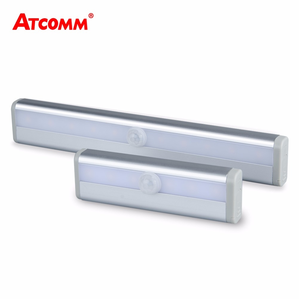 Sensor de movimiento LED Night Light 6 10 LED alto lumen PIR lámpara bajo luces del Gabinete cocina armario emergencia Iluminación