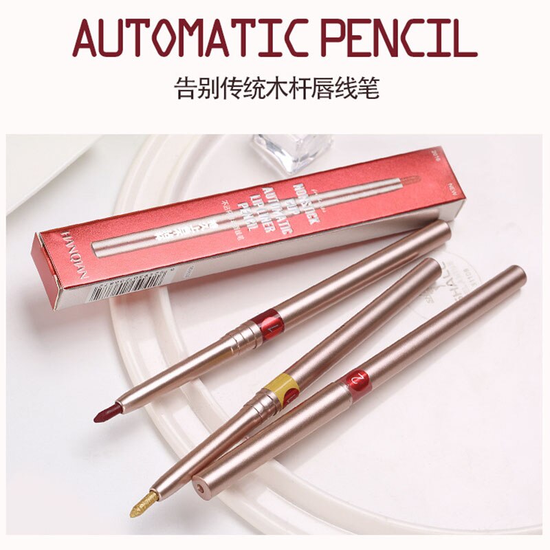 11 farger automatisk lip liner langvarig vanntett lip liner blyant vanntett leppe verktøy leppesminke