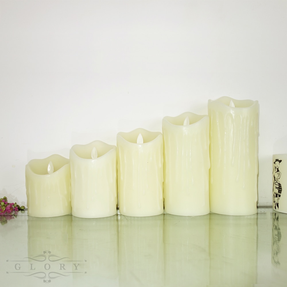 Lellen Ivory Flickering LED Candles with Remote control scented bougie battery operated Candles Electric home Wedding Decoration