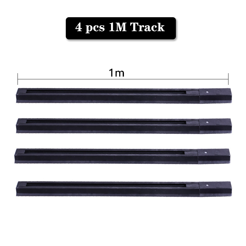 Riel de luz LED para tienda de ropa, riel eléctrico de 2 cables con manchas, lámpara de pista para iluminación del hogar, foco de rieles, 1M, 0,5 M: Verde claro / Negro