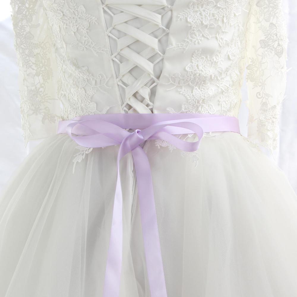 Trouwjurk Riemen Dames Riemen Dubbelzijdig Linten Bruidsjurk Riemen Bruiloft Riemen: violet