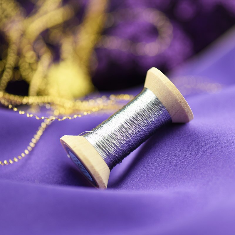 Hilo de color degradado para bordado francés, carrete de bordado, hilo de bordado dorado colorido, 50 metros por pieza, dorado champán: 8