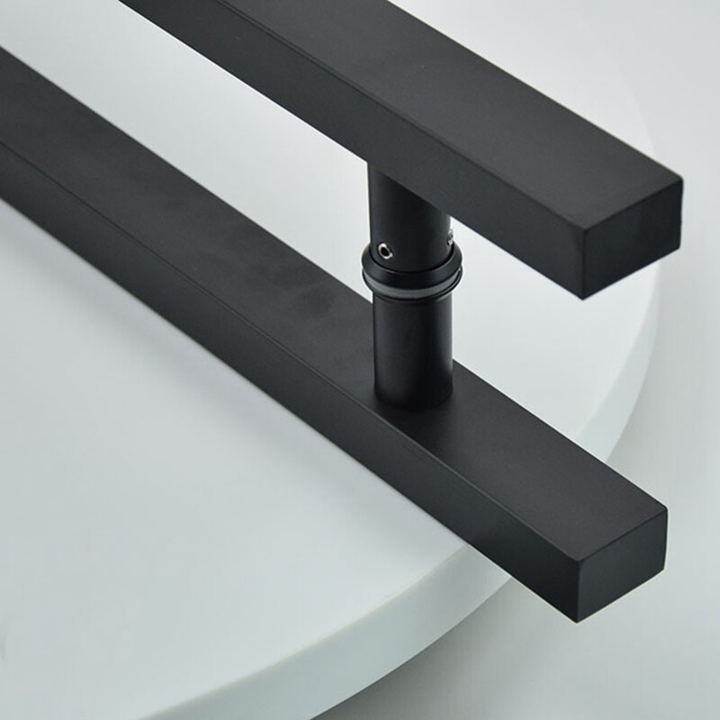 Matte Black Stainless Steel Glass / Wooden Door Handle