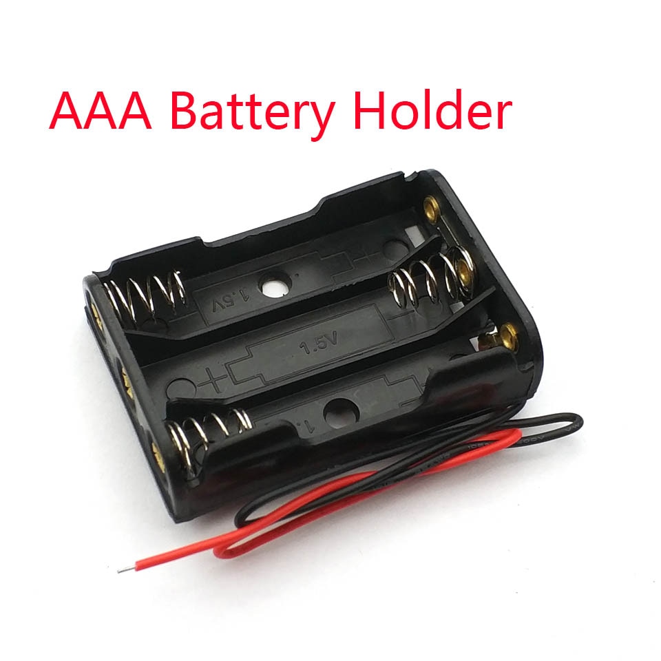 3 X Aaa Batterij Box Case Houder Met Draad Leads Side By Side Accubak Aansluiten Soldeer Voor 3Pcs aaa Batterijen