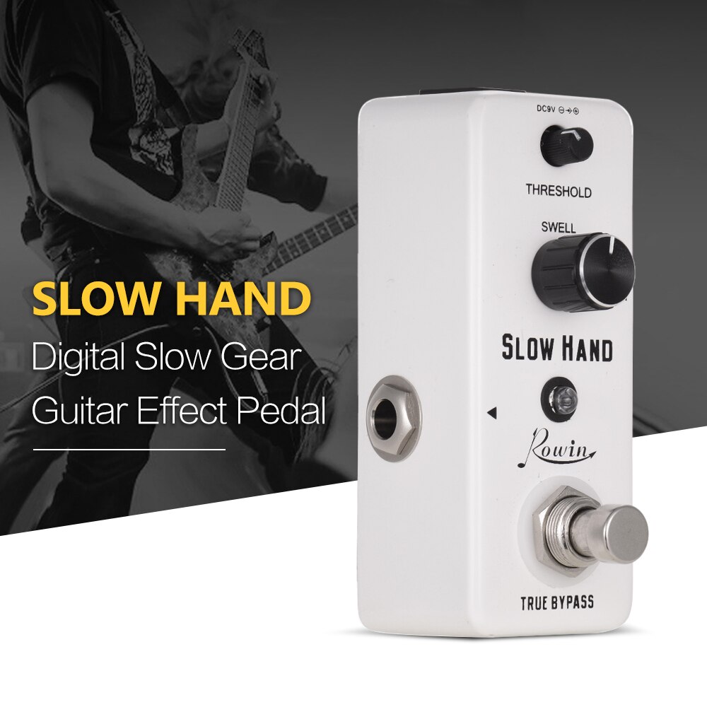 Rowin LEF-301/LEF-302 LEF-326 SLOW HAND Digital Slow Gear Guitar Effect Pedal Zinc Alloy Shell True Bypass