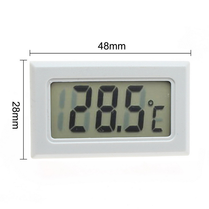 Digitalt termometer hygrometer indendørs udendørstemperatur fugtighedsmåler c / f lcd display sensor probe vejrstationer: Hvid