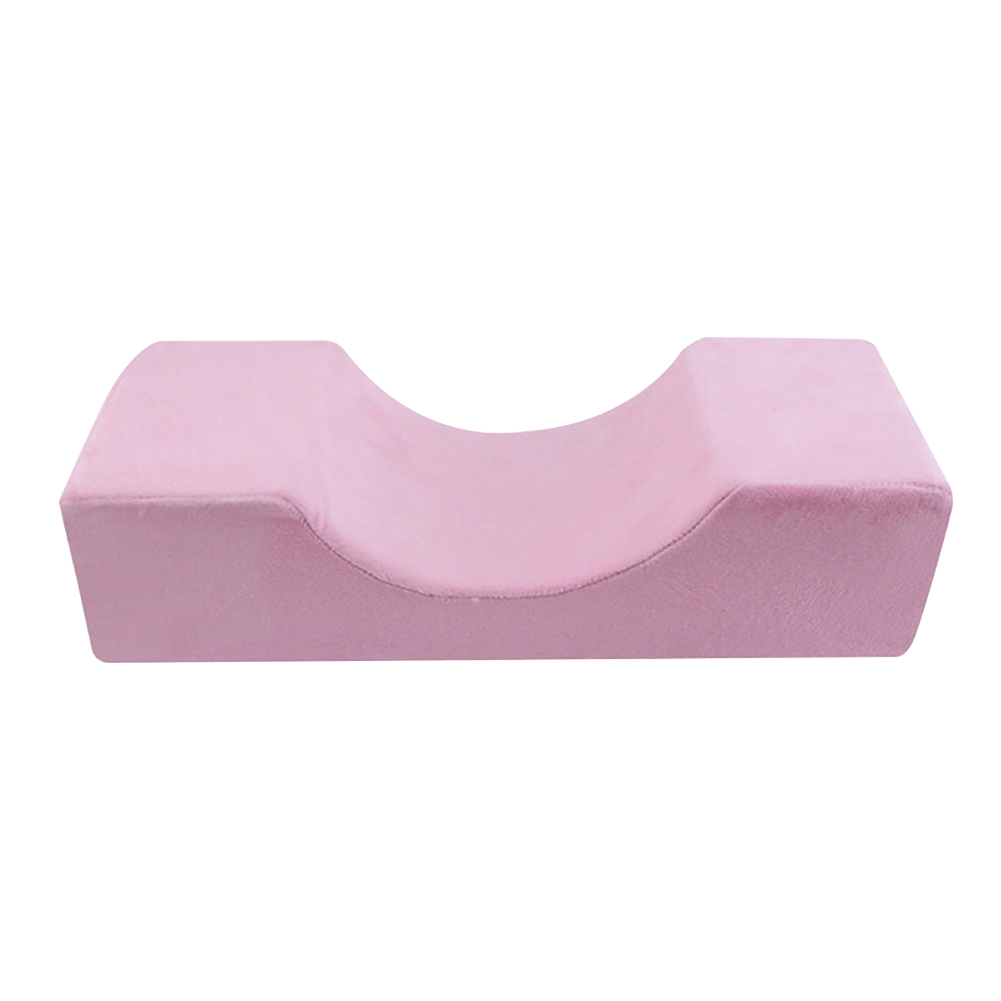 Oreiller de faux-cils en mousse à mémoire de forme, doux, Support de cou, appui-tête plat, étui d&#39;extension de cils, outil de beauté pour Salon de maquillage: Pink