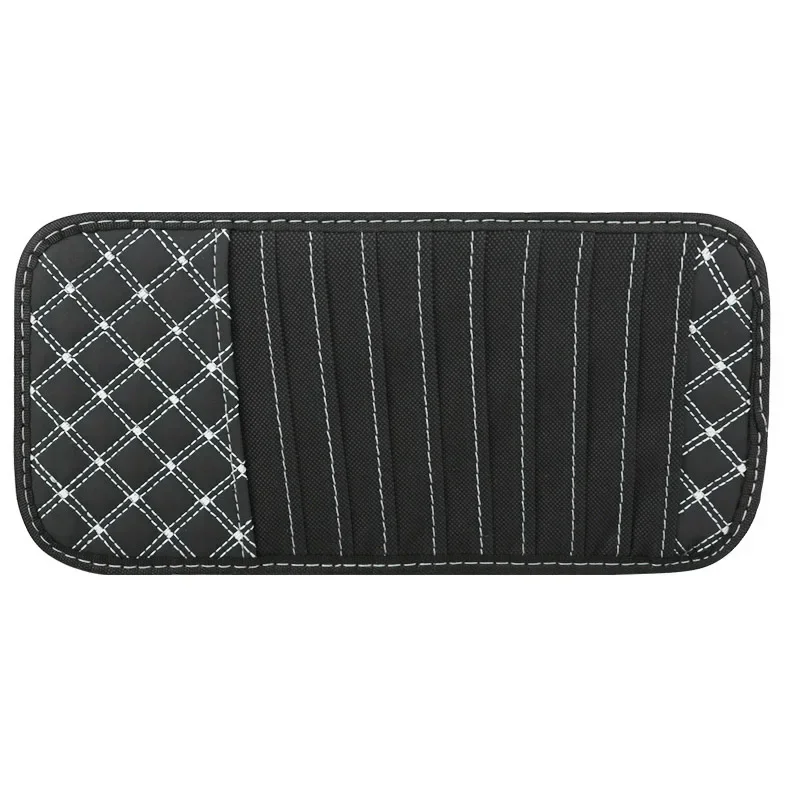 Car DVD Cd Storage Cd Holder Case Bag Disc PU Leather Storage Case Sunglasses Organizer Sun Visor Sunshade Sleeve Wallet Clips: plum
