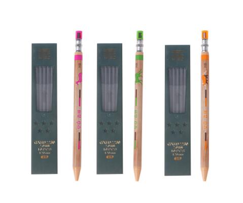 1Set Mechanical Pencil Refillable Type With Refill Box Simple Click 2.0 mm: Default Title