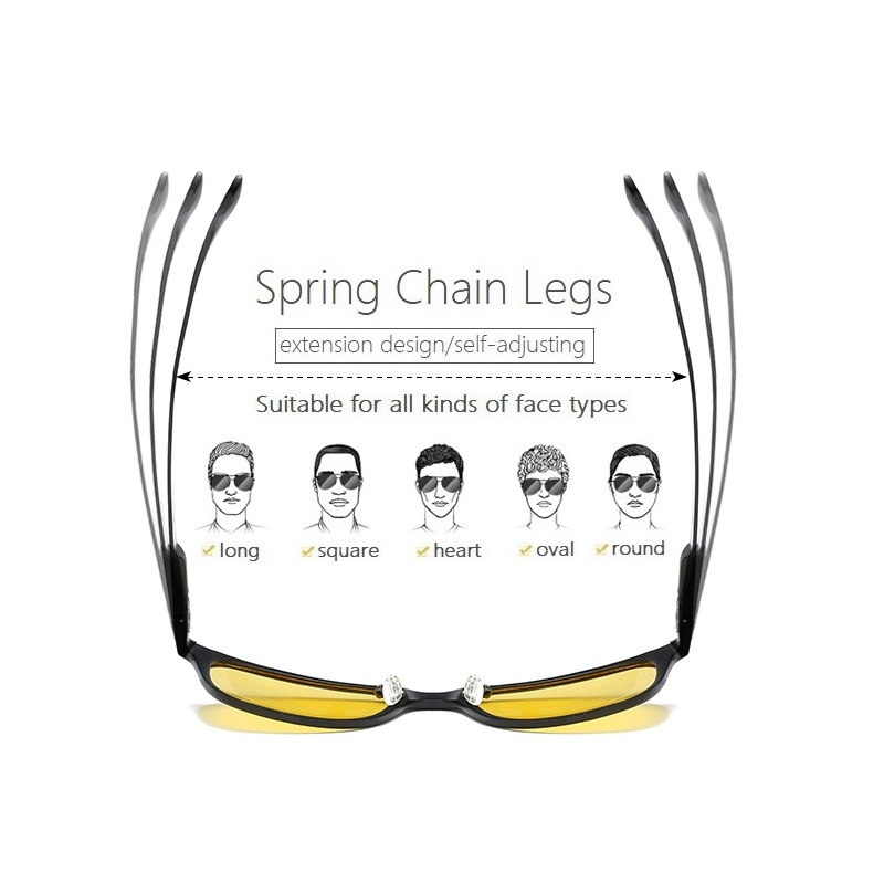 YSO moda donna occhiali per la visione notturna uomo lenti gialle occhiali per la visione notturna polarizzati per la guida di auto occhiali antiriflesso 8559