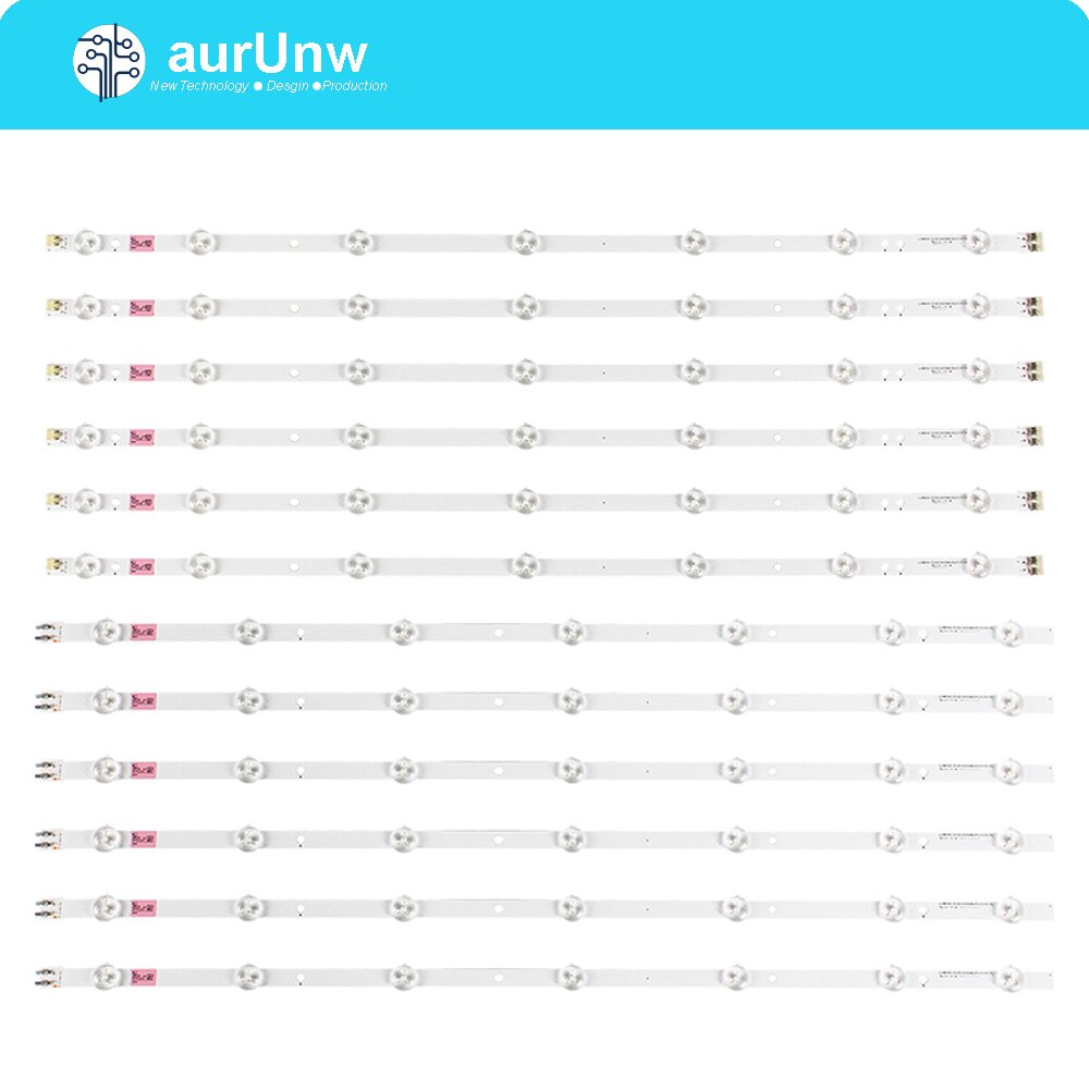 12 PCS/set LED strip for Samsung UN60FH6003 UN60J6200 2013SVS60 3228N1 D3GE-600SMA-R2 D3GE-600SMB-R1 BN96-29074A BN96-29075A