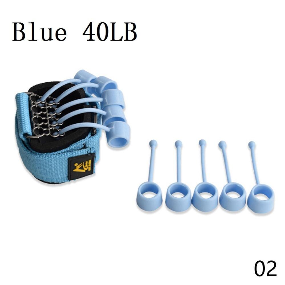 Finger extensor styrker håndtrener trener med motstandsbånd båre leddgikt håndleddetreningsterapi for gitar: Blå 40lb
