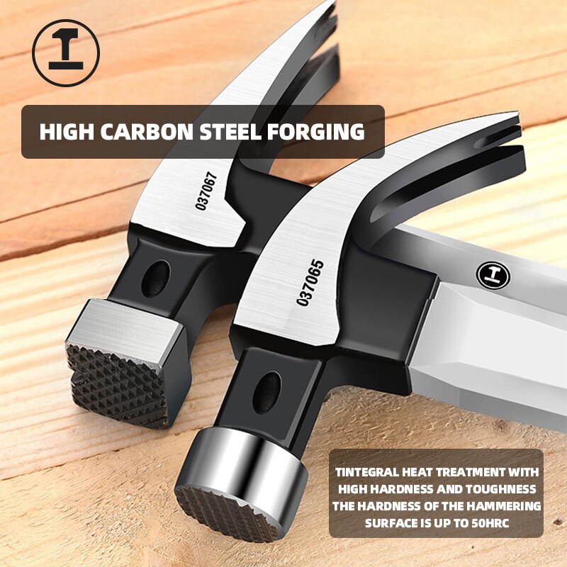 Grønnere tunge klo hammer 100z/130z spiker avtrekker hammer stål trebearbeiding slående verktøy magnetisk automatisk spiker suge hammer