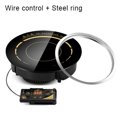 DMWD-cuisinière à Induction ronde électrique, 3000W, avec contrôle du fil embarqué, sans fil, tactile, plaque de cuisson, plaque de cuisson, ue: Wire control Ring