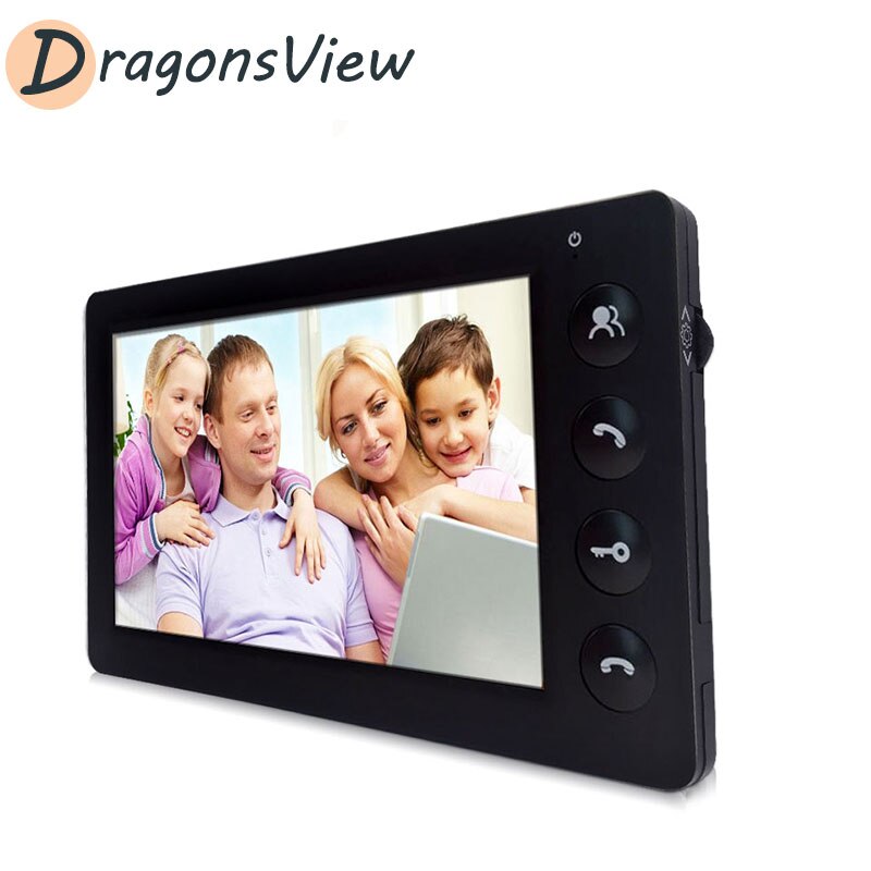 Dragonsview video intercom 7 '' kablet indendørs skærm visuel dørtelefon til hjem forretningsdag nattesyn: D7ef. være