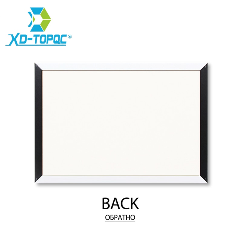 XINDI 40*60cm Magnetic White Board MDF Black & White Frame Wooden Drawing Whiteboard Decorative Message Boards WB10