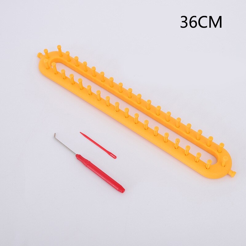 Rectangle DIY Knitting Loom Kit Needlework Classical Knitter Wool Plastic Pompom Sock Hat Scarves Shawl Handmade Braiding Tool G: B