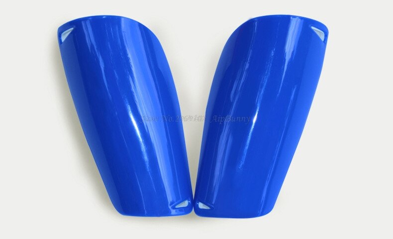 1 paar voetbal scheenbeschermers, kuitbeschermers, beenbeschermers, gladde sport schaatsen scheenbeschermers: Blauw / Ik