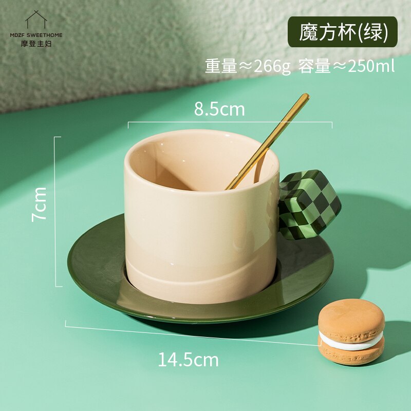 Copos de café de luxo cerâmica criativa bonito serviços de café caneca de chá reutilizável chá da tarde conjunto de xícara de café: Style 6